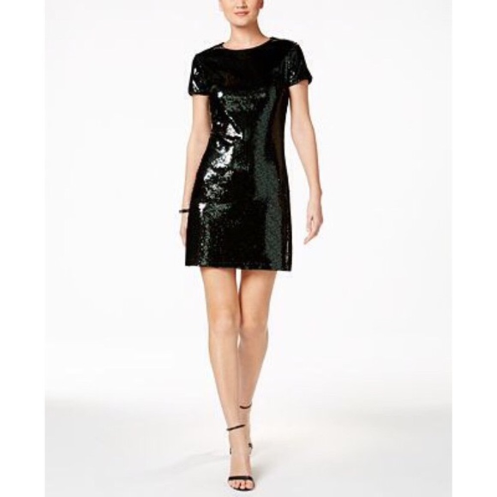 Guess NWT Peacock Green Sequin Dress